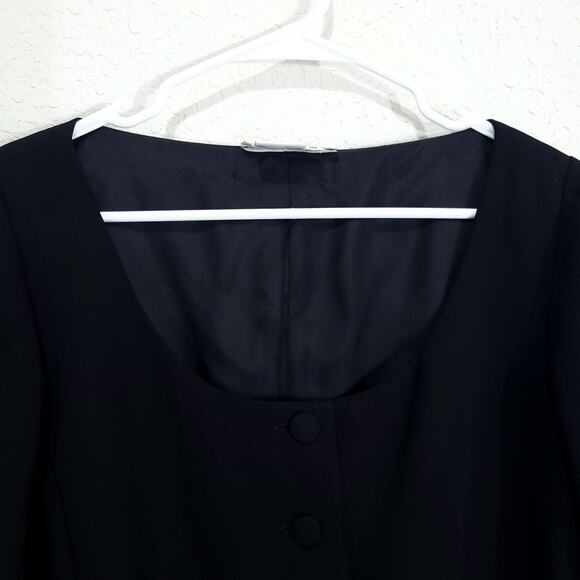 Drapers and Damons Blazer Womens Size 10  Black Cropped Embroidered Fitted - Picture 7 of 11